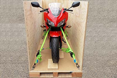 Safe, Protective case for motorcycle shipping