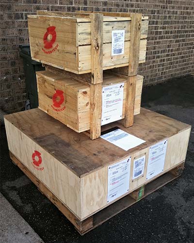 single-use machinery crates